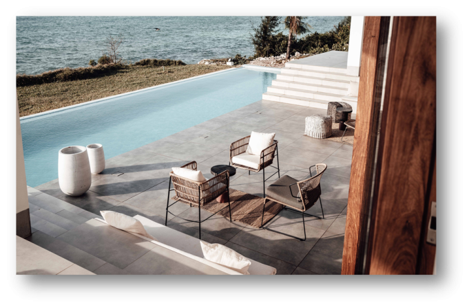 Cleaning the Patio Slabs with Washing Powder